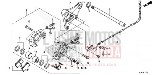 REAR BRAKE CALIPER VT750C2SD de 2013